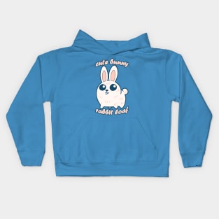 Cute Bunny rabbit loaf Kids Hoodie